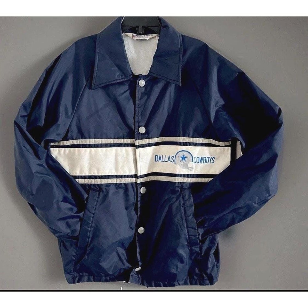 NFL Dallas Cowboys Stahl-Urban Kids Medium Jacket Vintage 80s Button Fall Coat